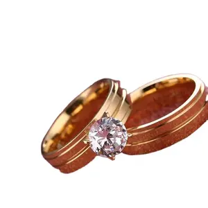 saudi arabia wedding big diamond 18k white gold couple ring