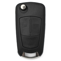 Carcasa para Llave de Coche con Control Remoto, 2 Botones, Tipo Flip, con Hoja de Llave HU100 sin Cortar, Sin Tornillo
