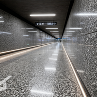 Revêtement de sol en terrazzo de luxe, résistant à l'usure, dalles de terrazzo artificielles, couleur personnalisée, dalle de terrazzo pour hôtel, appartement