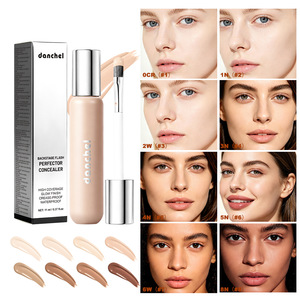 Crème correctrice liquide à couvrance totale, couvre les taches, les marques d'acné, les sillons lacrymaux et les tatouages pour un teint uniforme, maquillage du visage - Product Image 5