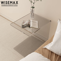 WISEMAX – meuble de salon nordique couleur acrylique en forme de U, petite table basse en plastique, table d'appoint, tabouret de canapé