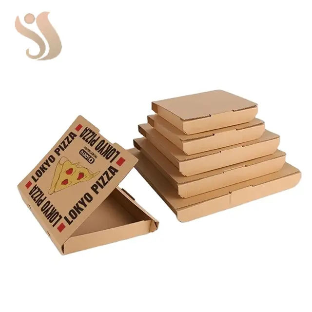 JF Fast Food pizza box eco friendly box package food grade scatola per Pizza in carta ondulata