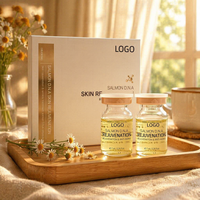 Sérum Coréen Effet Peau de Verre pour le Visage, Kit Ampoules Anti-Âge 7ml x 10pcs, Essence Éclat Radiant avec PDRN et Niacinamide