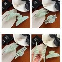 Pince à cheveux YJL motif serpent vert frais, collection printemps-été, pinces à cheveux en PVC, accessoires capillaires en gros pour femmes et filles