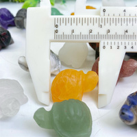 Hotsale Animaux Sculpture 3cm Matériau Mixte Cristal Pierres Précieuses Mini Tortue Sculpté À La Main Pour La Décoration