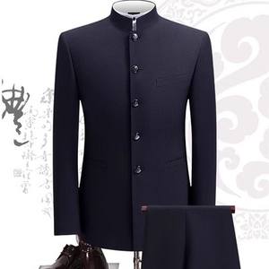 Traje Tang con hebilla de lujo <span class=keywords><strong>para</strong></span> hombres, anfitriones de <span class=keywords><strong>bodas</strong></span> chinos, Orquesta popular, traje Zhongshan de actuación, 2017 - Product Image 3