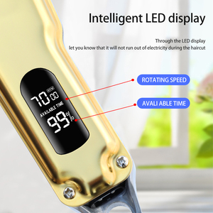 Hiena-202 điện tóc Clipper Cordless Máy cắt tóc chuyên nghiệp Barber grooming Kit USB sạc nhà máy giá - Product Image 6