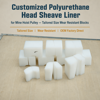 Doublure de poulie en polyuréthane sur mesure pour palan minier – Blocs résistants à l'usure, taille personnalisée, fabrication OEM