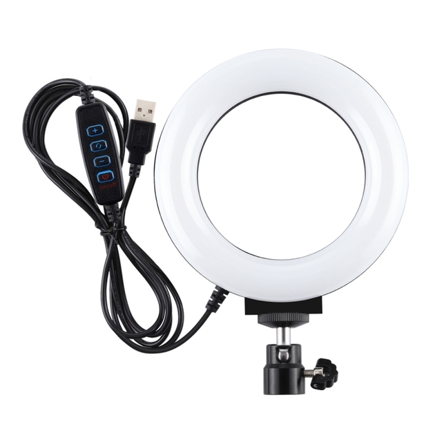 Factory Direct Wholesale PULUZ 4.7 Inch Ring Light 12CM Mini Dimmable LED Photography Video Selfie Beauty Fill Round Ring Light