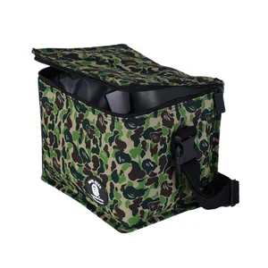 Big Capacity Wholesale Camouflage Insulated Reusable Tote Grocery Shopping Bag Reusable Cooler Bag With Custom Printing Logo