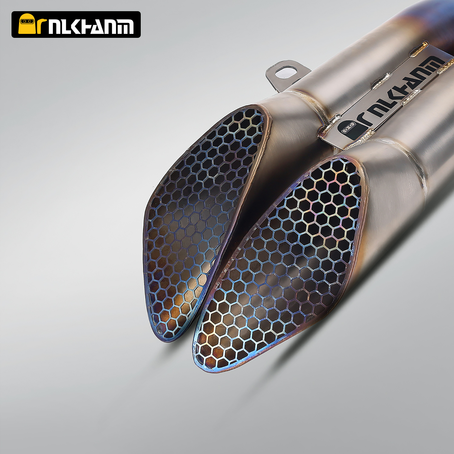 NlkHanm Titanium Honeycomb Forged Motorcycle Exhaust Kit slip on