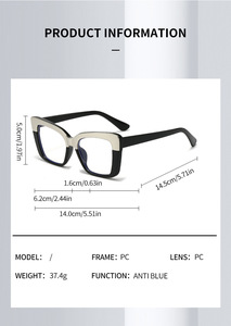 Nhà Máy Bán buôn lớn khung Cat <span class=keywords><strong>Eye</strong></span> Chống Blue-Ray kính Châu Âu và Mỹ thời trang mát kính khung - Product Image 5