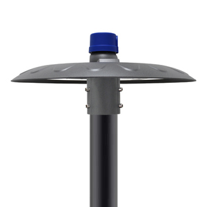 Lumière de jardin LED J07Series, anneau rond creux, barre horizontale centrale, UFO gris, poteau suspendu, levage, montage - Product Image 1