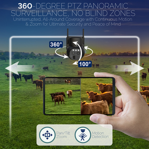 <b>Wireless</b> 4G LTE <b>Outdoor</b> Solar Network <b>Camera</b> 4MP CMOS Dual Lens 12X Hybrid Digital Zoom Two-Way Audio Wide Angle Night Vision - Product Image 5