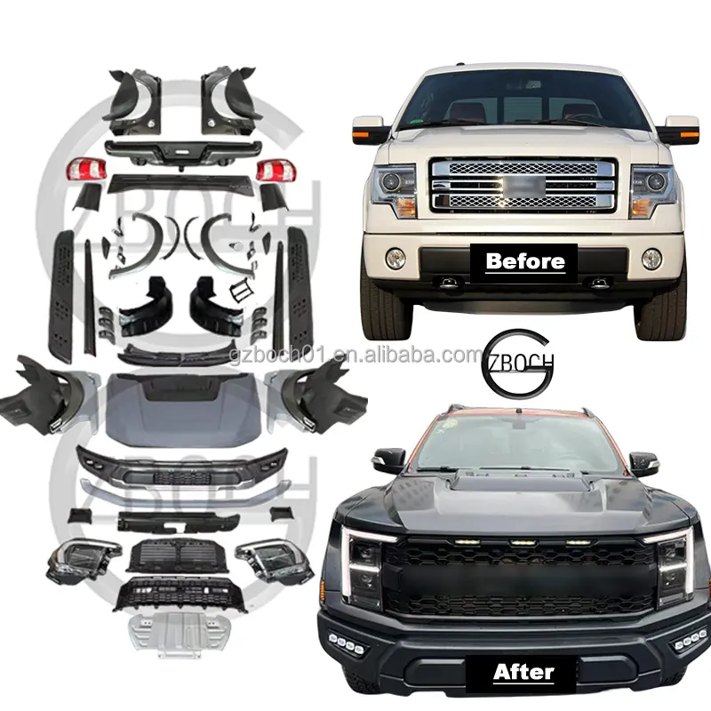 フォードレンジャーT6 T7 T8 F1502013 + アップグレード2021 F150ラプターサイドスカートヘッドライトテールライトフード用卸売自動車部品