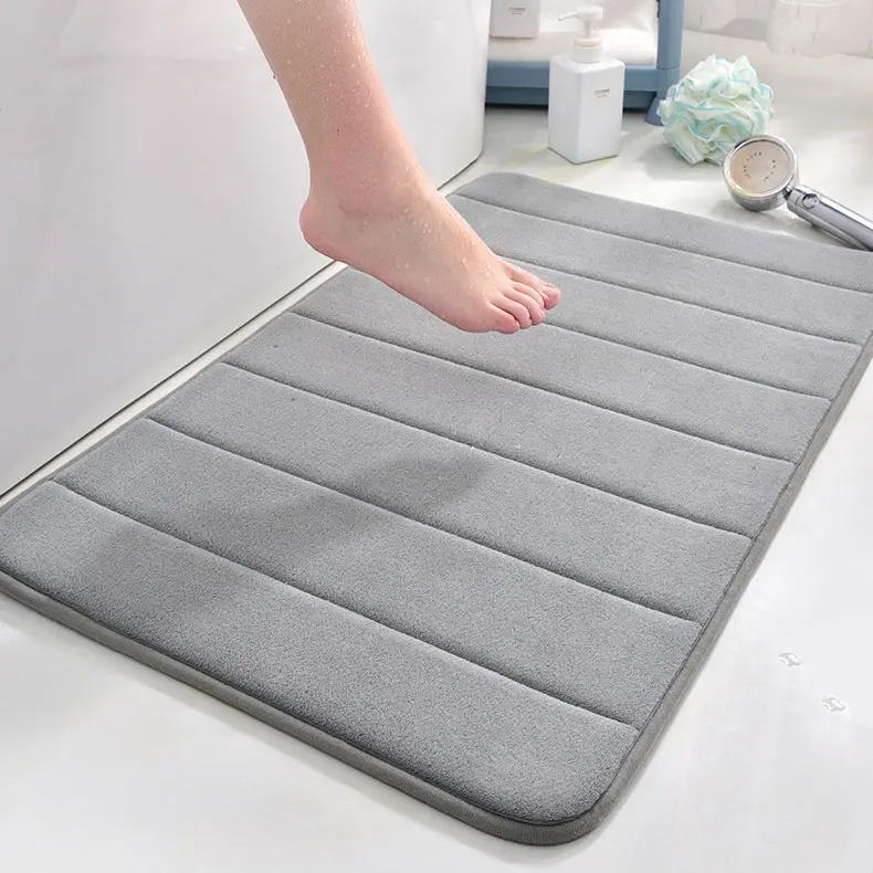 Alfombrilla de espuma de memoria antideslizante para baño, diseño lavable, impermeable, para pies, gran oferta