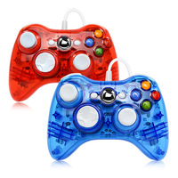 Contrôleur filaire à lumière LED pour XBOX 360 Manette de jeu filaire pour console XBOX 360