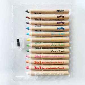 Emballage personnalisé 3 en 1 ensembles de crayons de bois 6/12/18/24 couleurs ensemble de crayons d'aquarelle avec un <span class=keywords><strong>taille</strong></span>-<span class=keywords><strong>crayon</strong></span> - Product Image 3