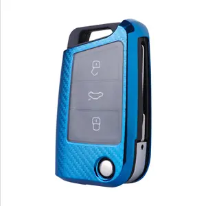 热销TPU钥匙夹，用于带碳纤维纹理钥匙钱包配件保护套