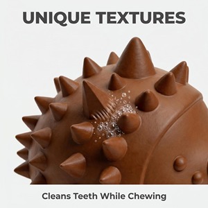 Jouet pour chien Super Chewer personnalisé en caoutchouc naturel, texture ondulée et rebondissante, jouet durable pour chiens agressifs - Product Image 5