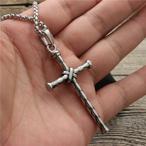 <b>Cross</b> Pendant Necklace Stainless Steel Unisex Fashion Jewelry Gift - Product Image 4