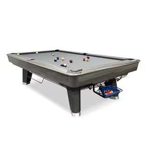 Table de billard professionnelle de 9 pieds, cadre en bois massif, coussin en <span class=keywords><strong>caoutchouc</strong></span>, <span class=keywords><strong>dalle</strong></span> en pierre naturelle gris ardoise, comprend un bâton de billard - Product Image 2