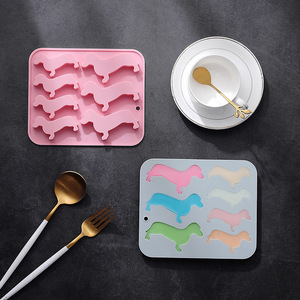 Moule à Pudding en forme de chien, sans BPA, 7 cavités, gelée, mignon, <span class=keywords><strong>teckel</strong></span>, moules à <span class=keywords><strong>chocolat</strong></span> en Silicone, moule à glaçons - Product Image 4