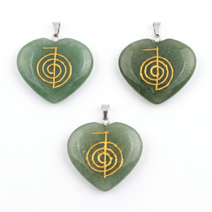 Colgantes de Jade Natural Tallados a Mano con Diseño de Espiral Dorada para la Creación de Collares - Product Image 1