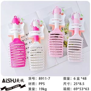 หวีจัดแต่งทรงผม AISHU แบบซี่กว้าง สำหรับใช้ในร้านเสริมสวย รุ่น 8911-6 - Product Image 2