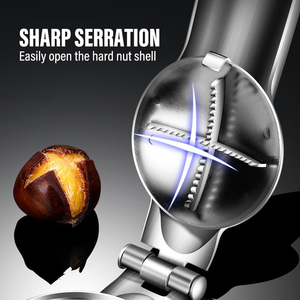 Productos más vendidos 2025 utensilios de cocina <span class=keywords><strong>Gadgets</strong></span> 304 Cascanueces de acero inoxidable para nueces Hand Cracker Clip de castañas - Product Image 3