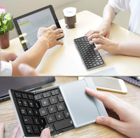 IClever BK03 Keyboard BT, Keyboard Nirkabel BT 5.1 Dapat Dilipat dengan Ukuran Saku Portabel