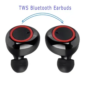 Auriculares Bluetooth Y50 TWS2, Mini auriculares inalámbricos portátiles con Bluetooth 5,0, táctiles, con contenedor de carga
