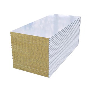 Paneles Sándwich de Lana de Roca de 1200 mm, Acero Galvanizado, Resistentes al Fuego, Ecológicos, para Cuartos Fríos, Uso Industrial - Product Image 1