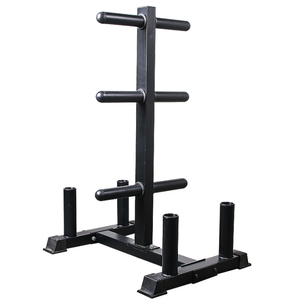 Steel Iron Heavy Duty Fitness Equipment <strong>Weight</strong> Lifting Barbell Storage Rack with 4-Hole <strong>Weight</strong> Plate <strong>Tree</strong> - Product Image 1