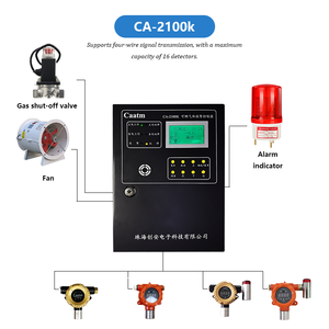 Controllore di Allarme Gas CA-2100K con Display LCD, Supporta 16 Rilevatori per Monitoraggio Gas Commerciale e Industriale - Product Image 3