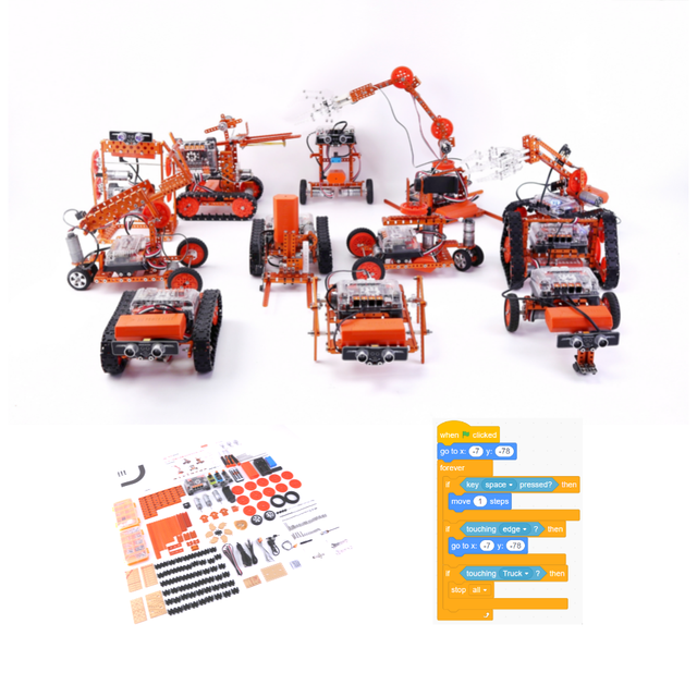 Weeemake DIY Robot Car Kit Robotics Education Kit with Robotic Arm Encourages Coding Skills for School & Education
