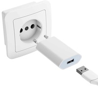 Cargador de Viaje USB Mini de Carga Rápida de 5W con un Solo Puerto, Adaptador Universal con Enchufe Europeo, 5V 1A, Delgado, PD, para Laptop, Auriculares, OVP