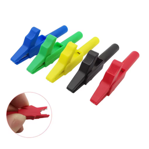 4 ، مقاطع تمساح واقية من البلاستيك بالكامل ، مسبار اختبار متعدد متر 4 ، موصل مشبك تمساح قابس الموز ، أحمر وأسود وأخضر وأزرق - Product Image 1