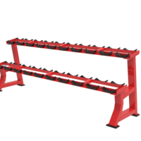 ST-8050 Vente directe d'usine, support d'haltères réglable en acier pour entraînement corporel, support d'haltères double