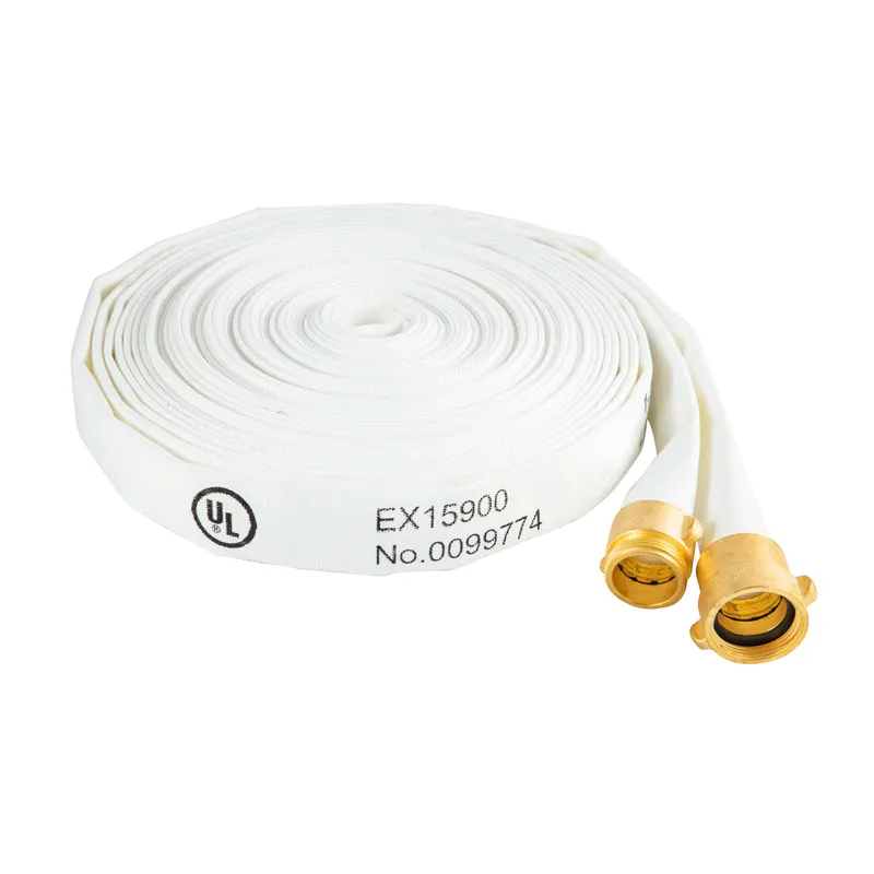 Fire Protection System Fire Sprinkler System FM UL pipe fittings white Polyester pvc lining fire hose