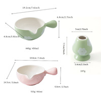 Harmony Popular Matcha Chawan Bol à Matcha traditionnel fait main avec bec verseur