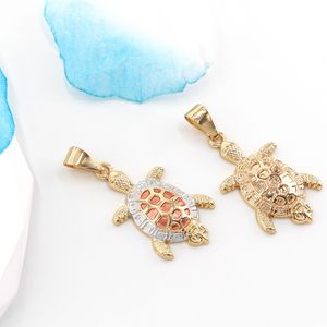 قلادة قلادة سلحفاة لامينادو أورو مطلي بسبائك النحاس 18K قلادة مجوهرات دينية - Product Image 6