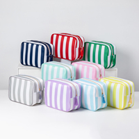 Sac de rangement rayé XL grande capacité pour tuiles de mahjong américain, cartes et accessoires de jeu