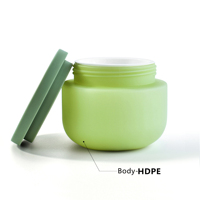 Pot cosmétique de luxe vide 250g pour emballage cosmétique de crème avec couvercles épaississant les pots en plastique bleus à large bouche pour la crème pour le visage
