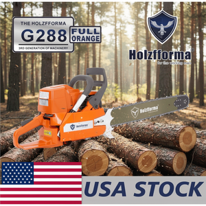 Disponibile negli USA - Testa motrice per motosega a benzina Farmertec G288 87cc di alta qualità, colore arancione, senza barra guida e catena, parti superiori incluse - Product Image 3