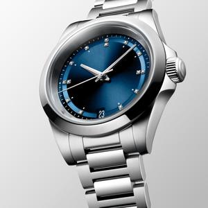 Montre mécanique automatique classique avec index en diamant, bracelet en acier inoxydable pour femmes Longinesing - Product Image 4