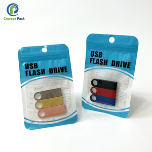 Personnalisé My OWN Design USB Câble Sac de Rangement Trois 3 Côté Joint Ziplock Fermeture Éclair Emballage Petits Sacs En Plastique - Product Image 2