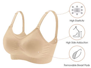 Venta al por mayor de fábrica Busto completo Inalámbrico <span class=keywords><strong>Sin</strong></span> costuras Tallas grandes <span class=keywords><strong>Sujetador</strong></span> de <span class=keywords><strong>lactancia</strong></span> <span class=keywords><strong>Dormir</strong></span> Embarazo Sujetadores de maternidad - Product Image 2