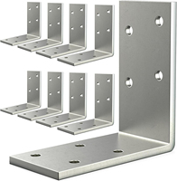 Équerres en L robustes pour fixation d'angles, 12 ga, 3x3 pouces, en fer galvanisé, équerre d'angle en forme de L, grande équerre d'angle