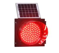 300mm Jaune Clignotant à Énergie Solaire LED Avertissant le Feu de Circulation Solaire